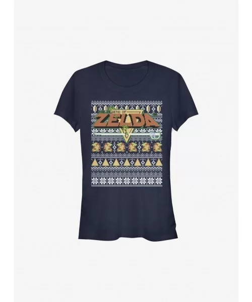 Discount Nintendo The Legend Of Zelda Tight Forces Ugly Christmas Sweater Girls T-Shirt $5.34 T-Shirts