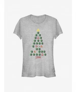 Big Sale Nintendo The Legend Of Zelda Christmas Tree Girls T-Shirt $6.47 T-Shirts