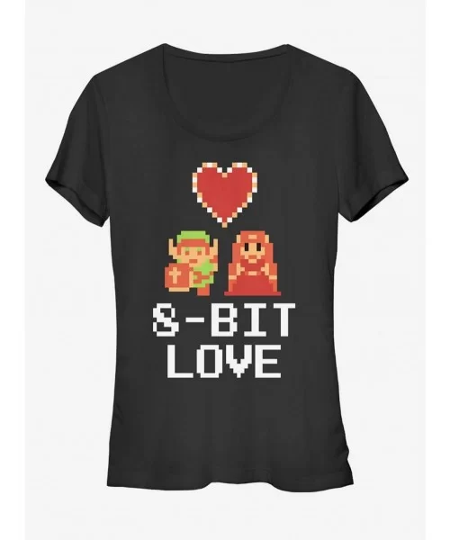 Premium Nintendo Legend of Zelda 8-Bit Love Girls T-Shirt $6.47 T-Shirts