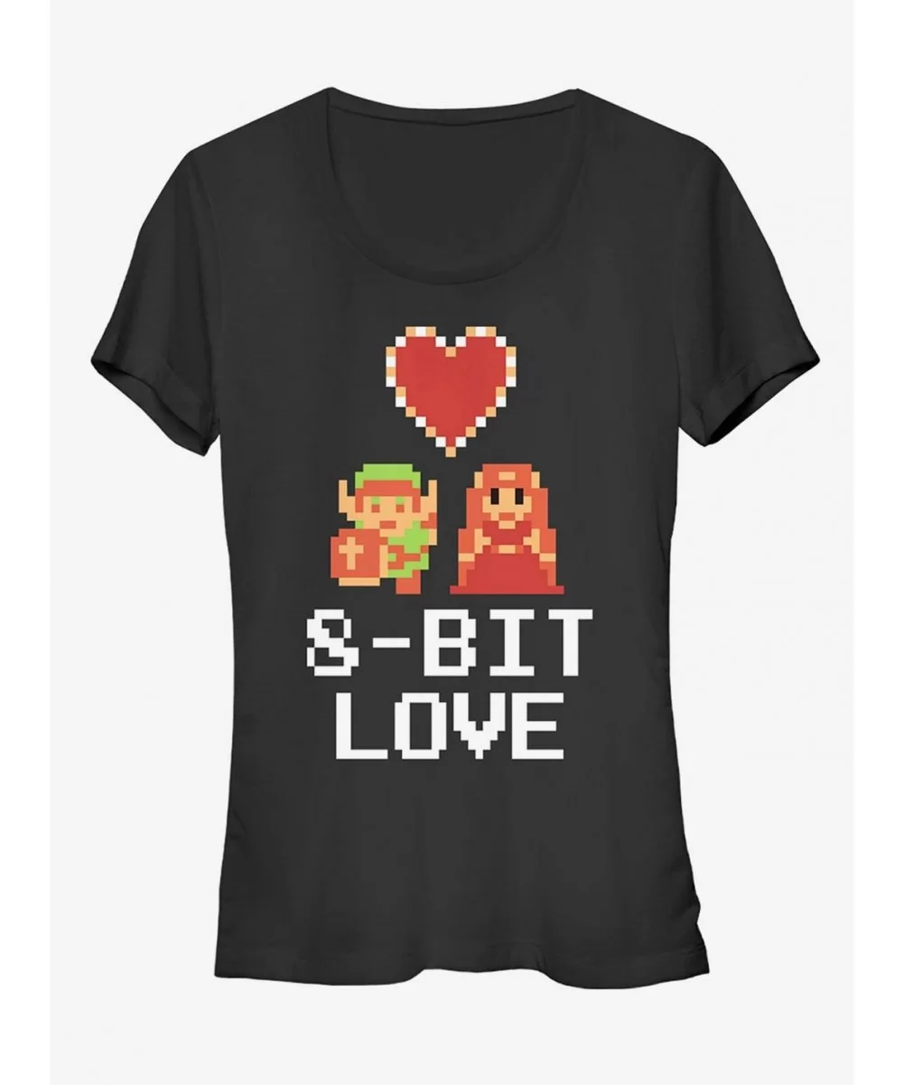 Premium Nintendo Legend of Zelda 8-Bit Love Girls T-Shirt $6.47 T-Shirts