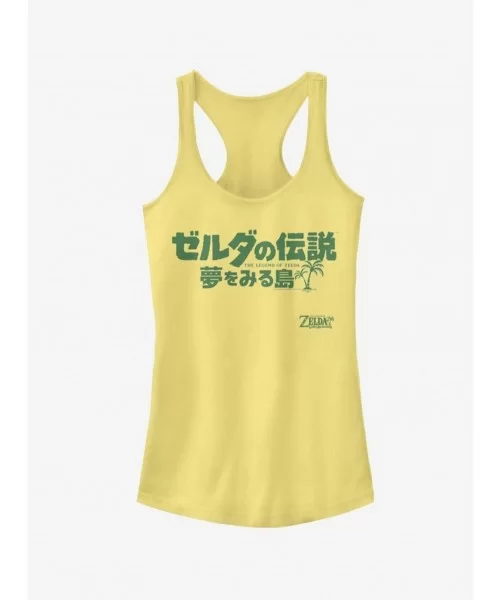 Pre-sale Nintendo The Legend of Zelda: Link's Awakening Japanese Logo Girls Tank $6.97 Tanks