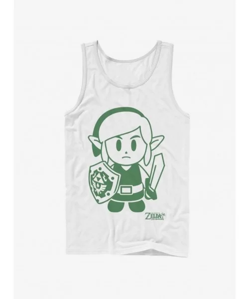 Big Sale Nintendo The Legend of Zelda: Link's Awakening Link Avatar Outline Tank $7.57 Tanks