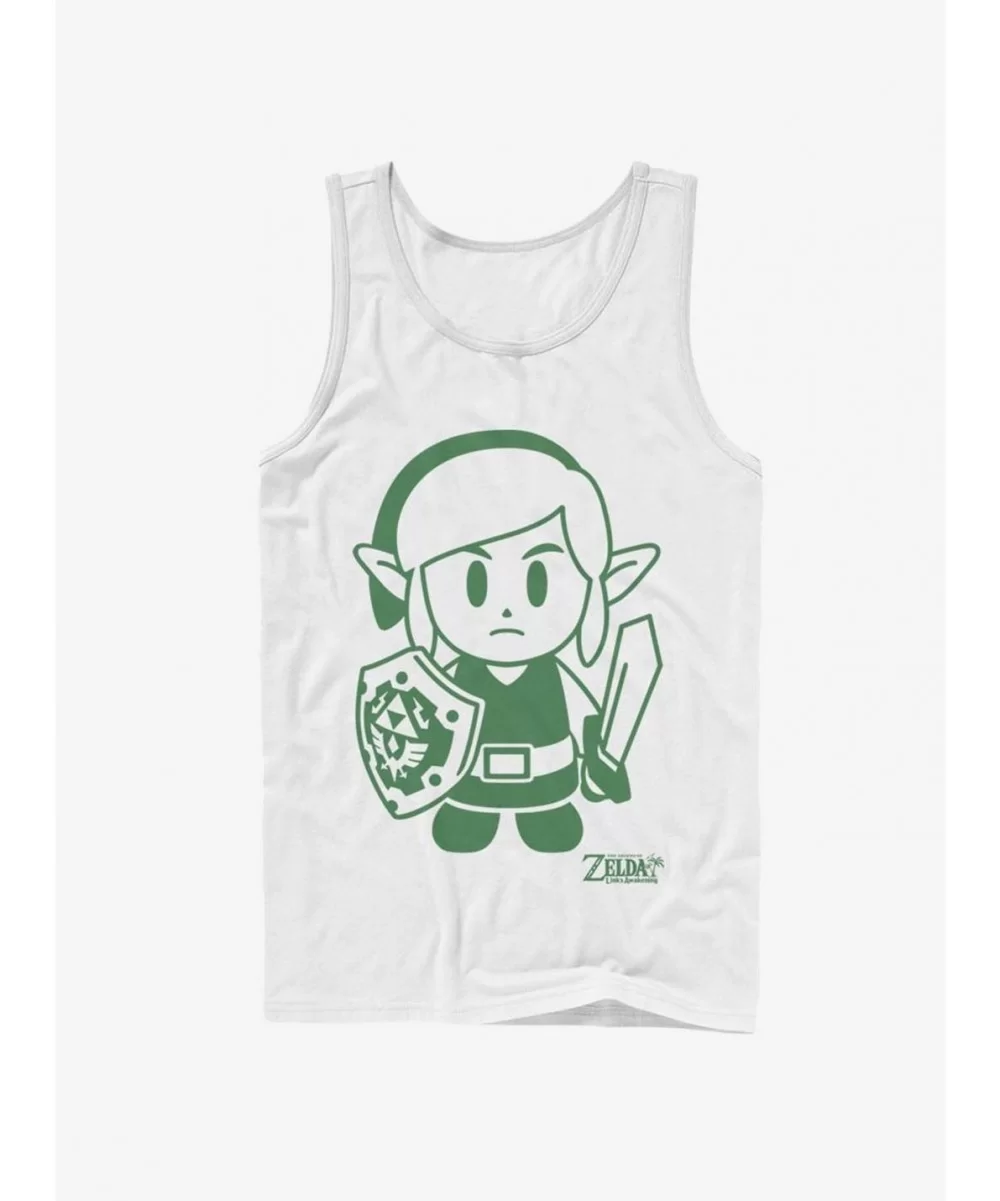 Big Sale Nintendo The Legend of Zelda: Link's Awakening Link Avatar Outline Tank $7.57 Tanks