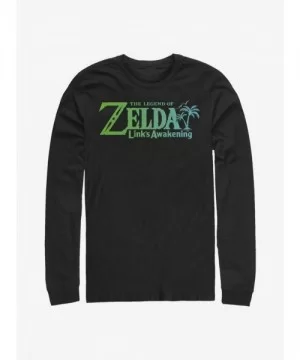 Clearance The Legend Of Zelda Links Awakening Art Long-Sleeve T-Shirt $12.37 T-Shirts