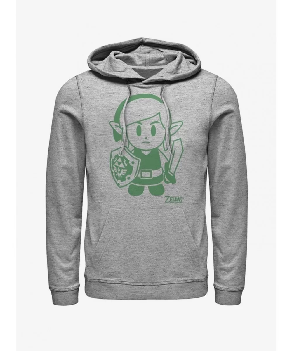 Hot Selling Nintendo The Legend of Zelda: Link's Awakening Link Avatar Outline Hoodie $11.49 Hoodies