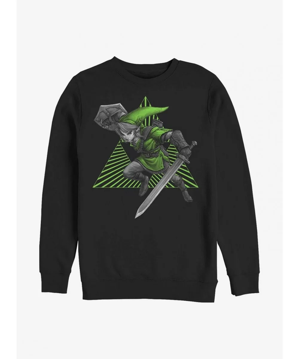 Clearance Nintendo Zelda Pop Link Crew Sweatshirt $9.45 Sweatshirts