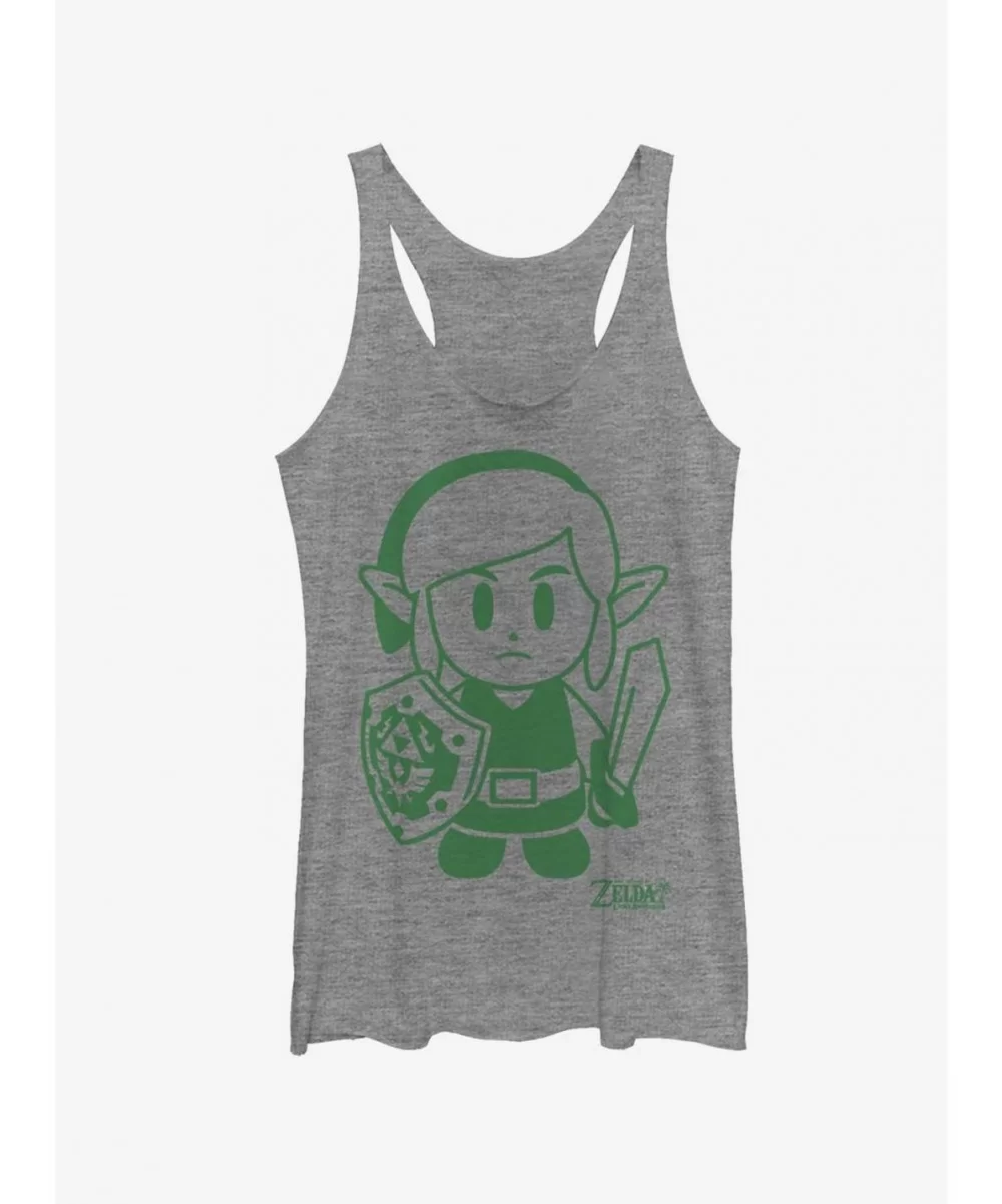 Pre-sale Discount Nintendo The Legend of Zelda: Link's Awakening Link Avatar Outline Girls Tank $9.74 Tanks