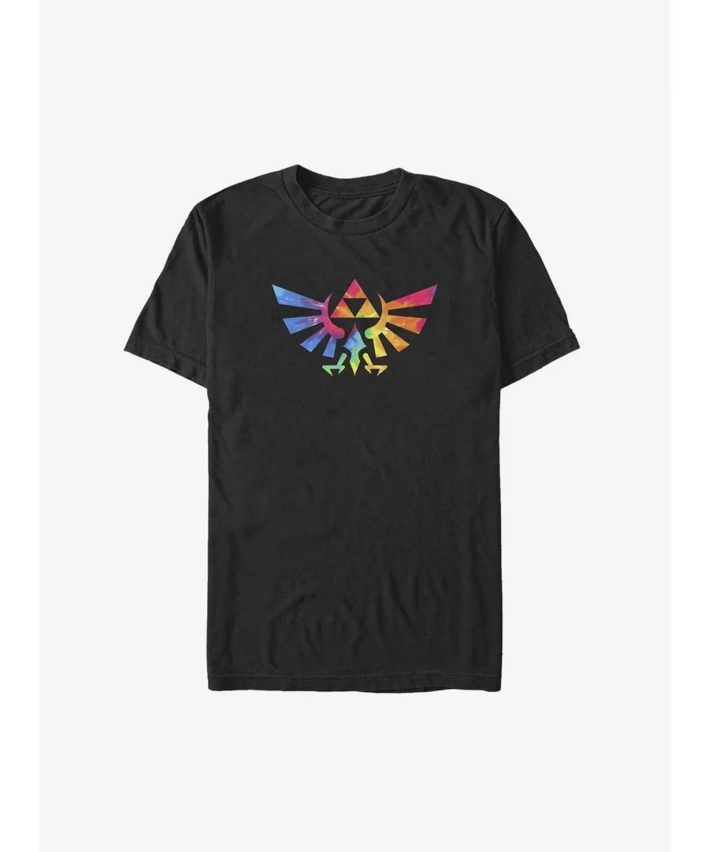 Trendy Nintendo The Legend of Zelda Tie-Dye Hyrule Crest Big & Tall T-Shirt $11.96 T-Shirts