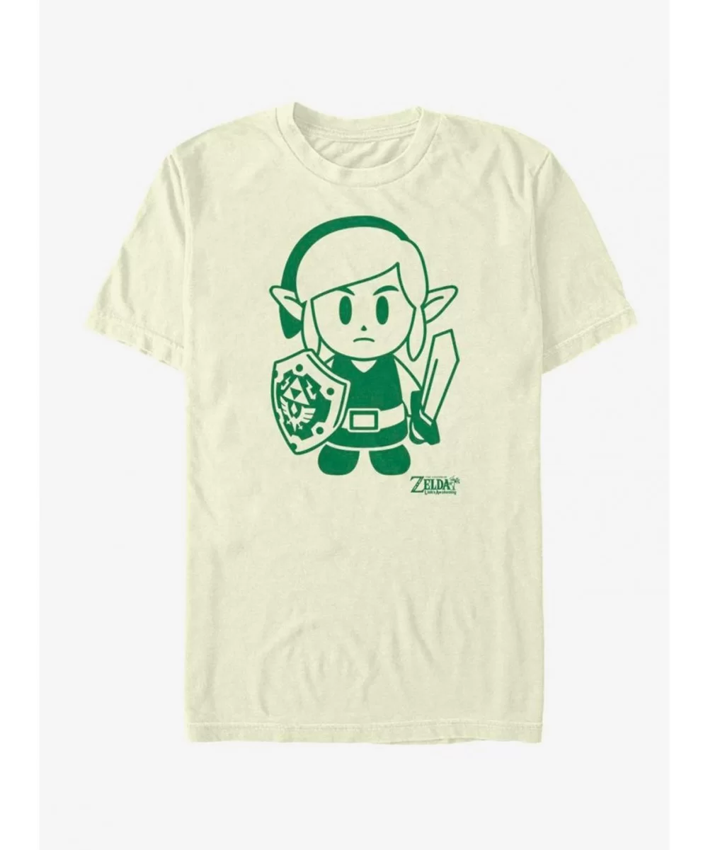 Sale Item Nintendo The Legend of Zelda: Link's Awakening Link Avatar Outline T-Shirt $6.06 T-Shirts